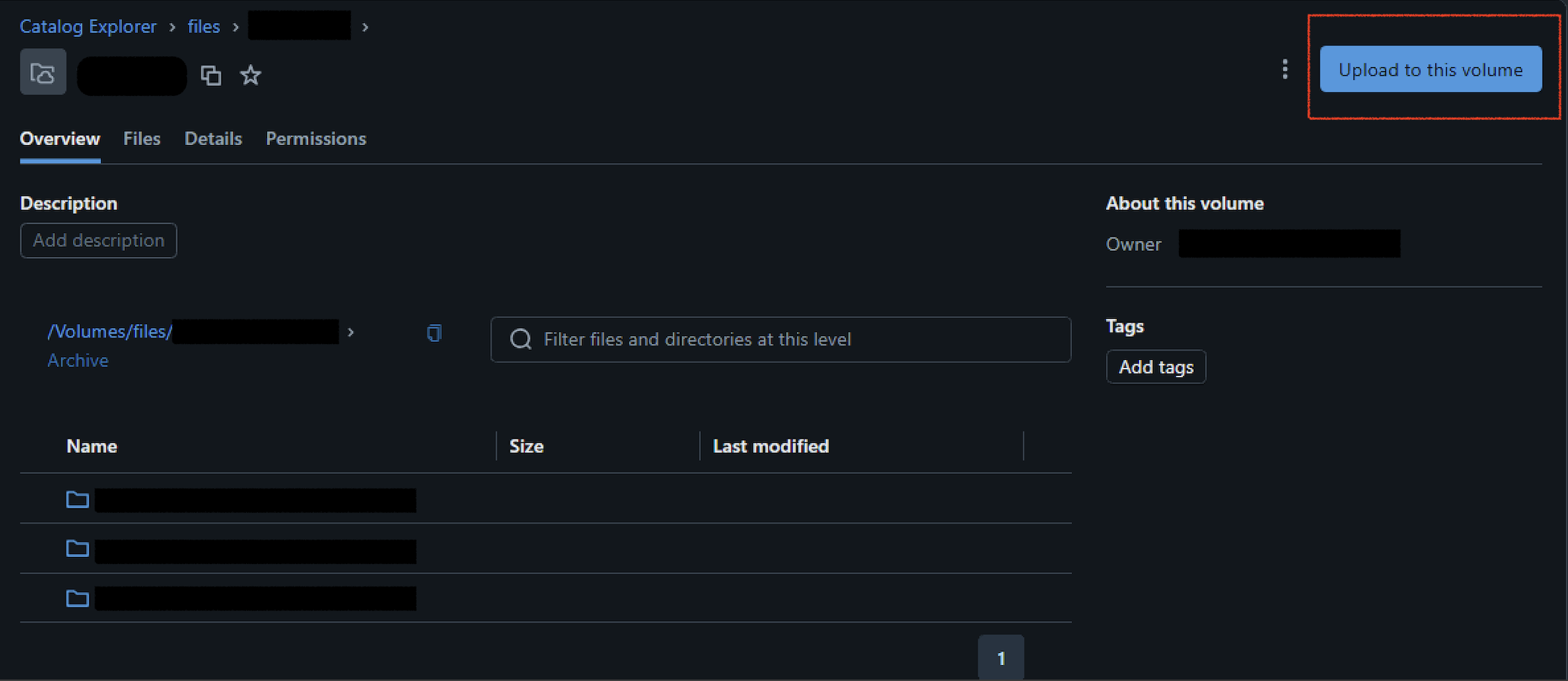 Databricks Upload Data Dialog